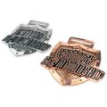 Medalha de esportes de bronze de bronze de lembranças 3D por atacado personalizado com medalhas de metal de fita